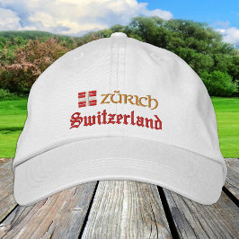 Zürich & Schweiz mode/Swiss Flagga Patriots Broderad Keps
