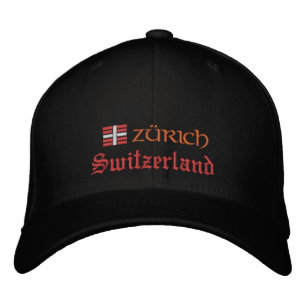 Zürich & Schweiz mode/Swiss Flagga Patriots Broderad Keps