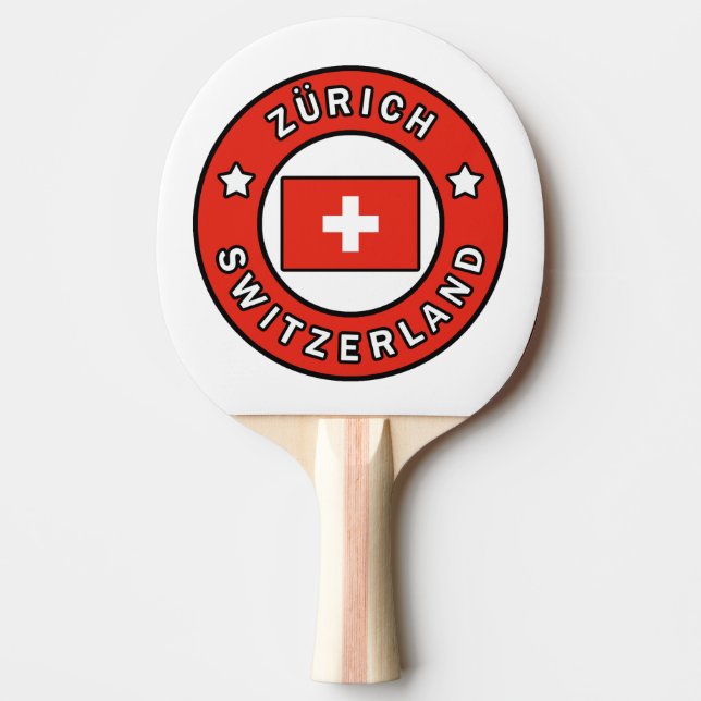 Zürich Schweiz Pingisracket (Framsidan)