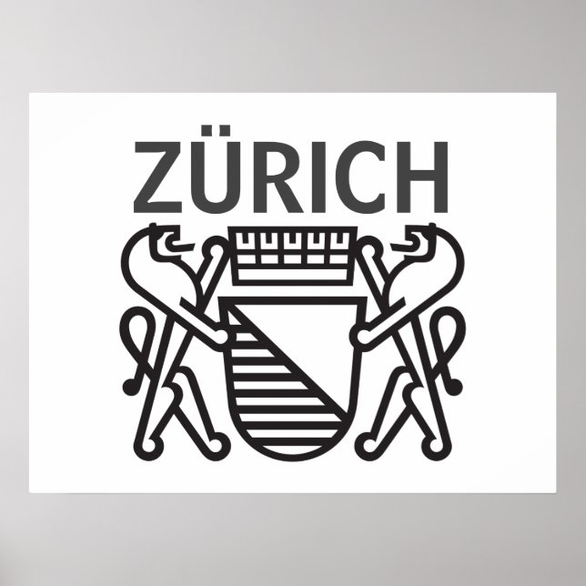 Zürich, SCHWEIZ Poster (Framsidan)