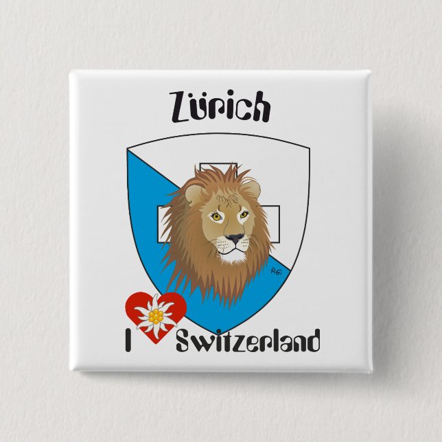 Zürich Schweiz Schweiz Button Knapp (Framsida)