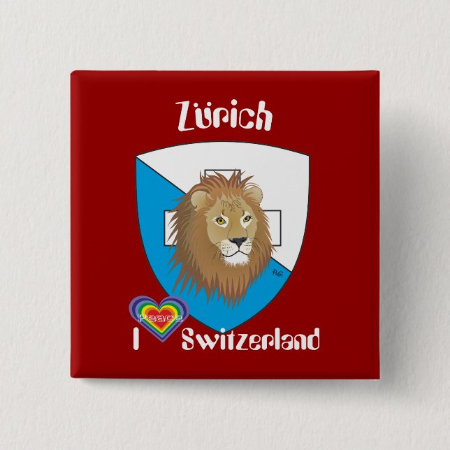 Zürich Schweiz Schweiz Button Knapp (Framsida)