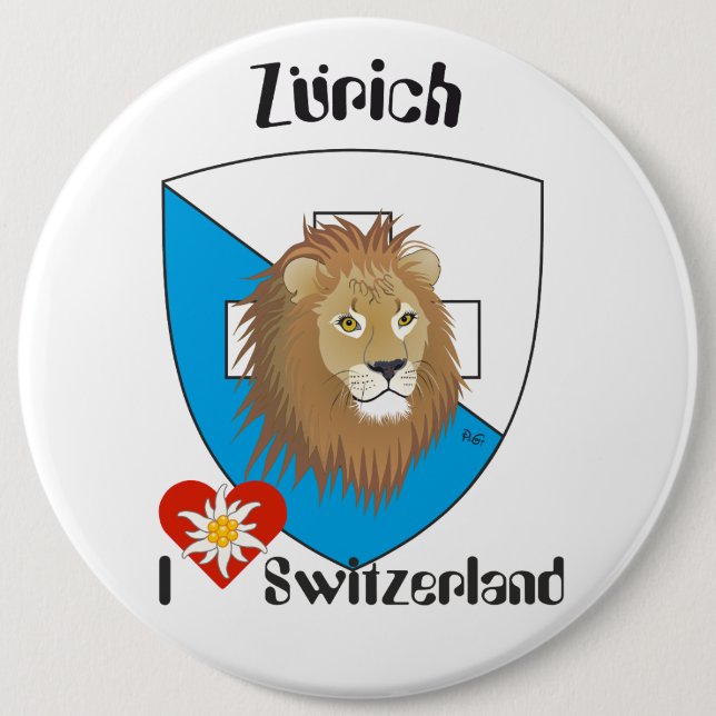 Zürich Schweiz Schweiz Button Knapp (Framsida)