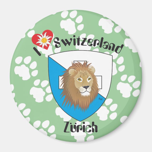 Zürich Schweiz Schweiz Magnet (Framsidan)