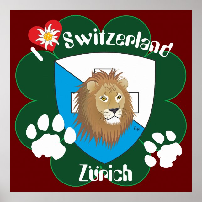 Zürich Schweiz Schweiz Poster (Framsidan)