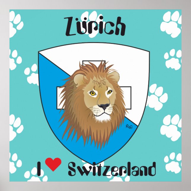 Zürich Schweiz Schweiz Poster (Framsidan)