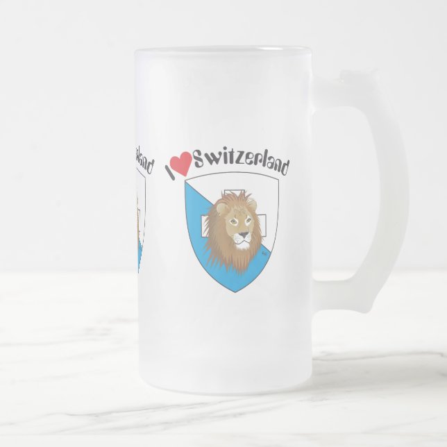 Zürich Schweiz Suisse Svizzera Tasse Frostat Ölglas (Höger)