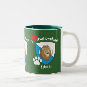 Zürich Schweiz Suisse Svizzera Tasse Två-Tonad Mugg
