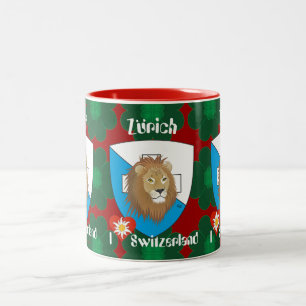 Zürich Schweiz Suisse Svizzera Tasse Två-Tonad Mugg