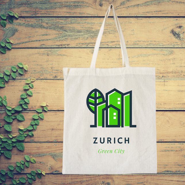 Zürich Schweiz Sustainable Grönt City Tygkasse (Skapare uppladdad)