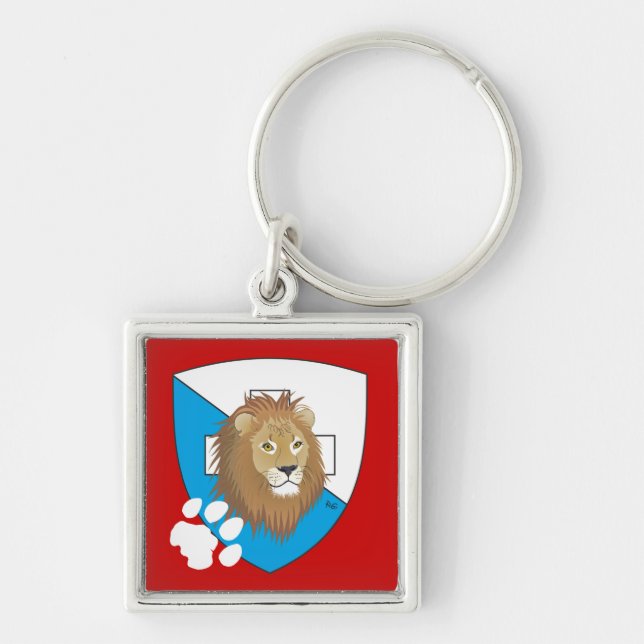 Zürich Schweiz Switzerland Schlüsselanhänger Fyrkantig Silverfärgad Nyckelring (Framsidan)