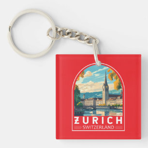 Zurich Schweiz Travel Art Emblem