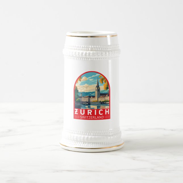 Zurich Schweiz Travel Art Emblem Sejdel (Center)