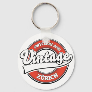 Zürich Schweiz vintage stil logotyp Nyckelring