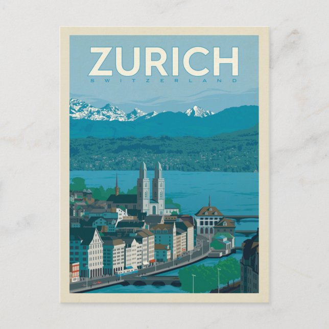 Zürich, Schweiz Vykort (Framsida)