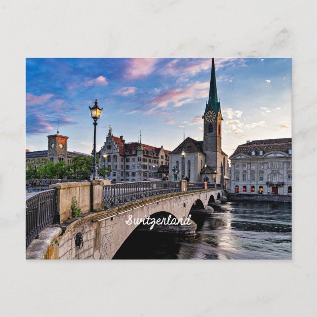 Zürich, Schweiz Vykort (Framsida)