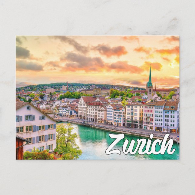 Zürich, Schweiz Vykort (Framsida)