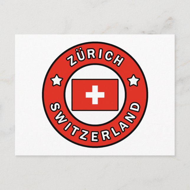 Zürich Schweiz Vykort (Framsida)