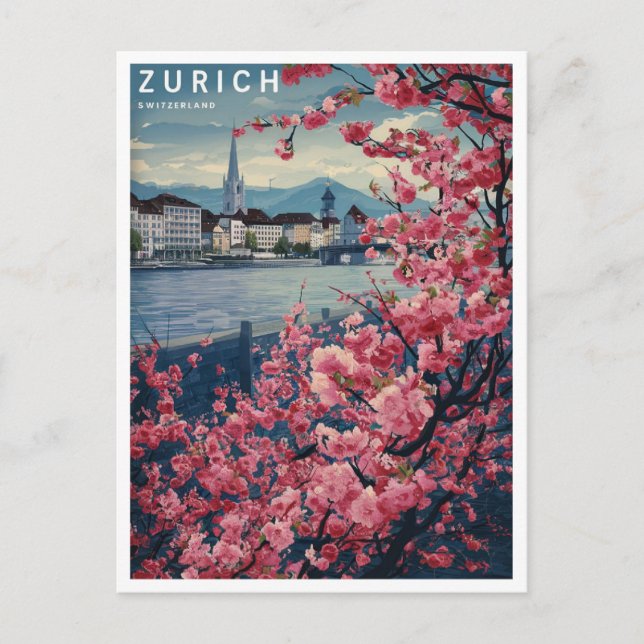Zürich Schweiz Vykort (Framsida)