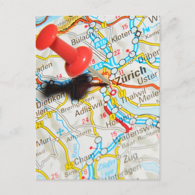 Zürich, Schweiz Vykort (Framsida)
