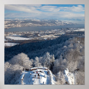 Zurich Schweiz Winter Poster