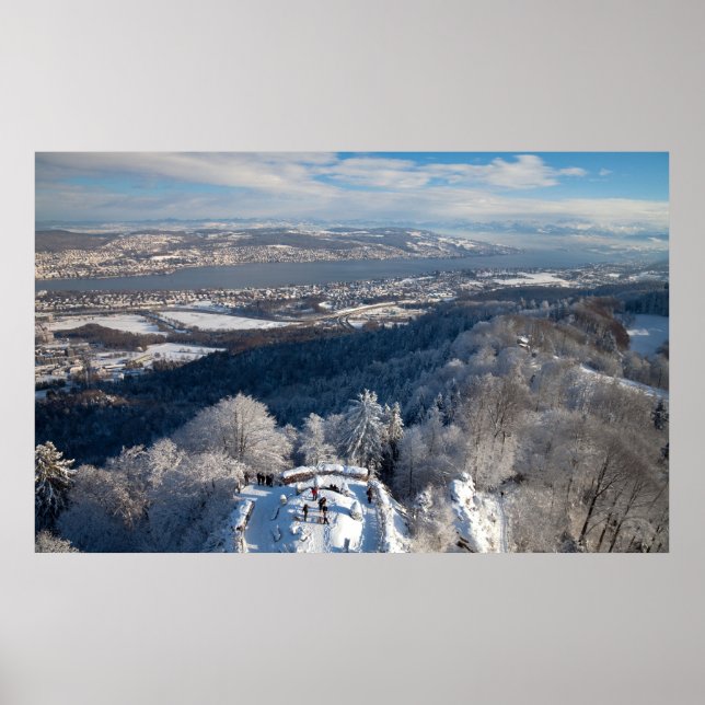Zurich Schweiz Winter Poster (Framsidan)