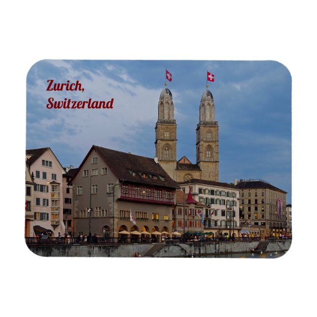 Zurich Switerland Grossmünster Magnet (Horisontell)