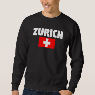 Zurich Switzerland Lång Ärmad Tröja