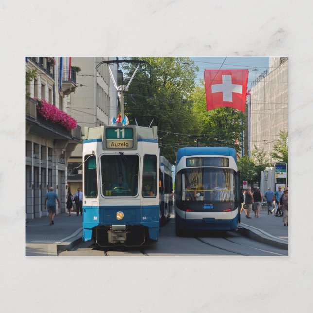 Zurich Trams vykort (Framsida)