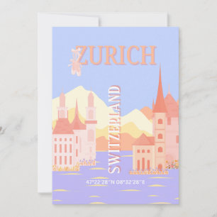 Zurich Travel Art, Schweiz Travel Art Julkort