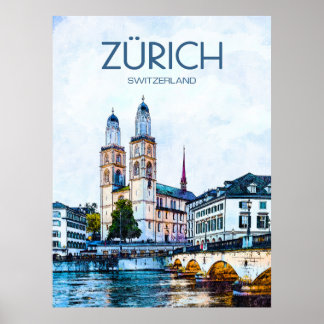 Zurich Travel Poster