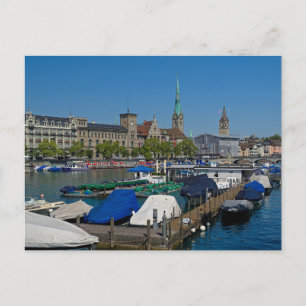 Zurich Waterfront - Sjö Zürich Postcard Vykort
