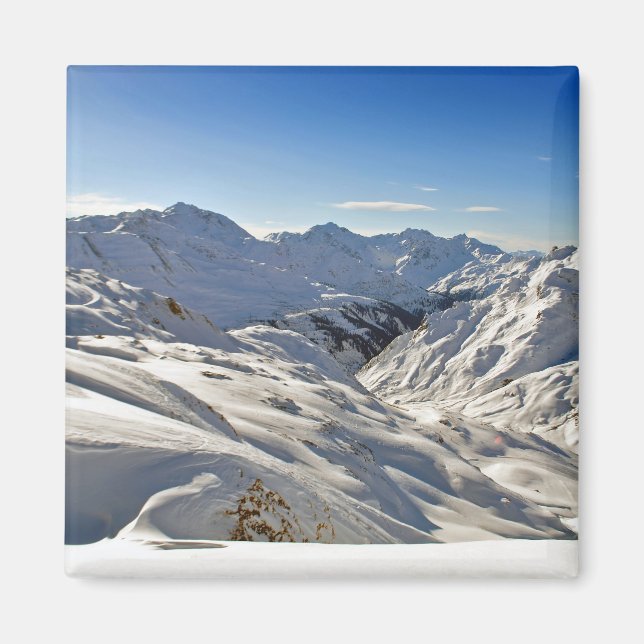 Zurs Lech am Arlberg Österrikes Alpernor Österrike Magnet (Framsidan)