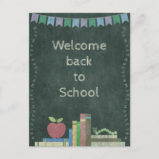 Zurück zur Schule | Willkommen zurück zur Schule Vykort (Framsida)