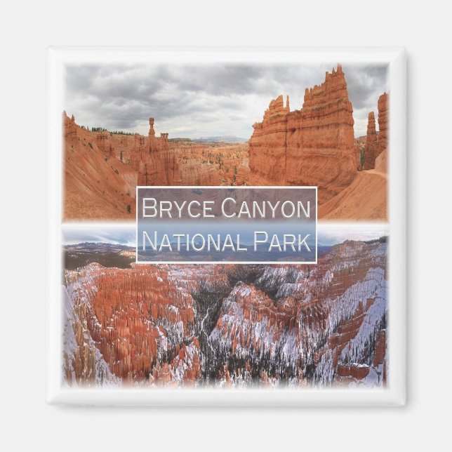 zUS0042 BRYCE CANYON N.P. Utah, Amerika, Fridge Magnet (Framsidan)