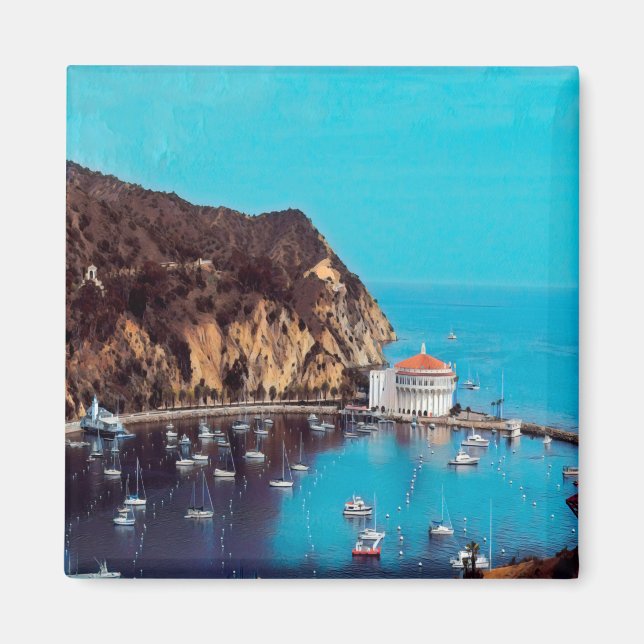 zUS009 SANTA CATALINA ISLAND, Kalifornien, Fridge Magnet (Framsidan)