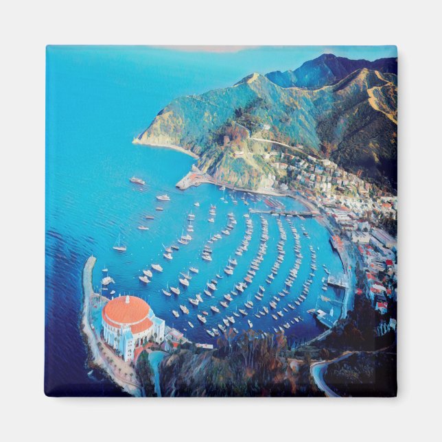 zUS010 SANTA CATALINA Island, Kalifornien, Fridge Magnet (Framsidan)