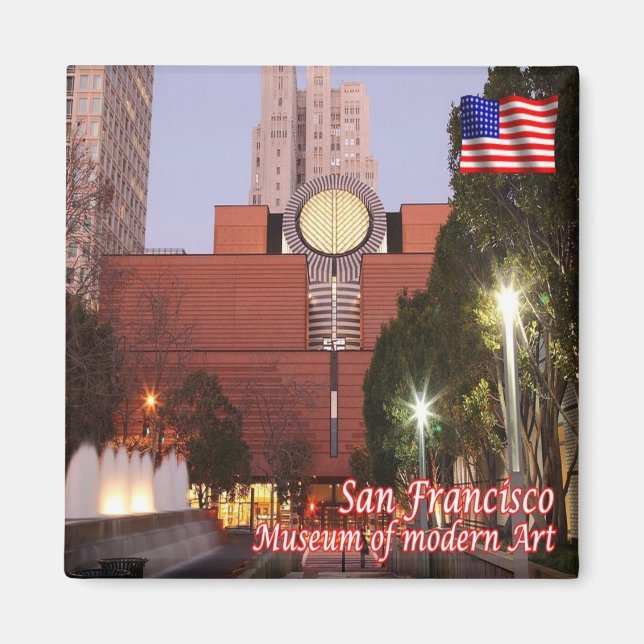 zUS013 SAN FRANCISCO, konstmuseum, Fridge Magnet (Framsidan)