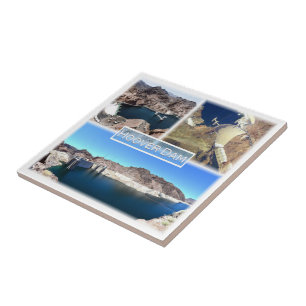 zUS015 HOOVER DAM, Mosaic, Sjö Meid, Kakelplatta