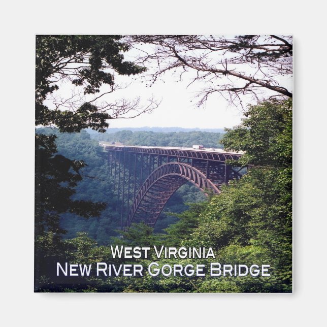 zUS018 NEW RIVER GORGE BRIDGE, Virginia, Fridge Magnet (Framsidan)