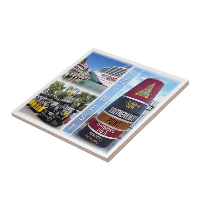 zUS020 NYCKEL VÄSTER, Mosaic, Florida, Amerika, Kakelplatta (Sidan)