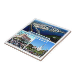 zUS023 NEW ORLEANS, Mosaic, Louisiana, Kakelplatta