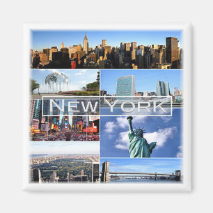 zUS036 NEW YORK, Mosaic, Amerika, Fridge Magnet