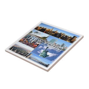 zUS036 NEW YORK, Mosaic, Amerika, Kakelplatta