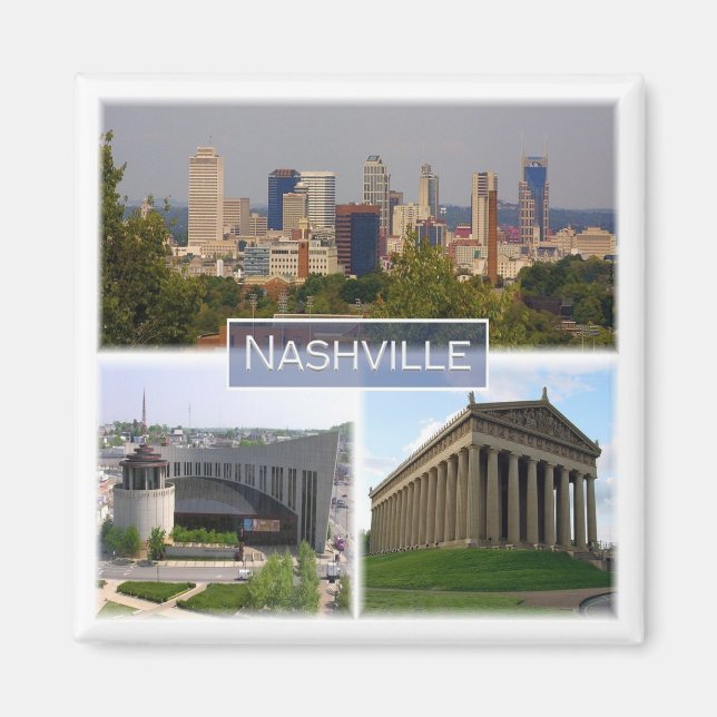 zUS037 NASHVILLE, Tennessee, Mosaic, Fridge Magnet (Framsidan)