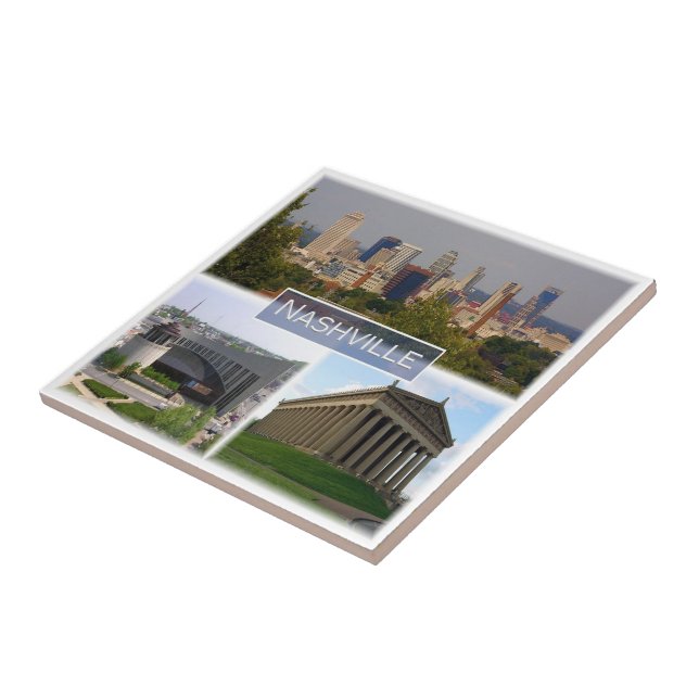 zUS037 NASHVILLE, Tennessee, Mosaic Kakelplatta (Sidan)