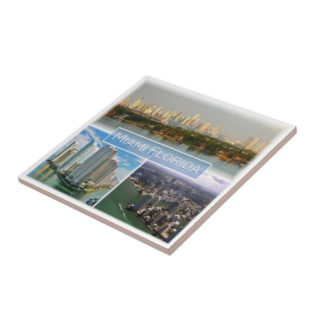 zUS038 MIAMI, FLORIDA, Mosaic, Amerika Kakelplatta (Sidan)