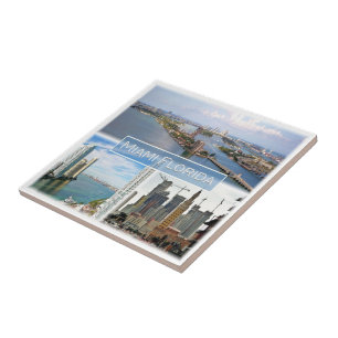 zUS039 MIAMI, FLORIDA, Mosaic, Amerika, Kakelplatta