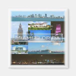 zUS040 MIAMI, FLORIDA, Mosaic, Amerika, Fridge Magnet