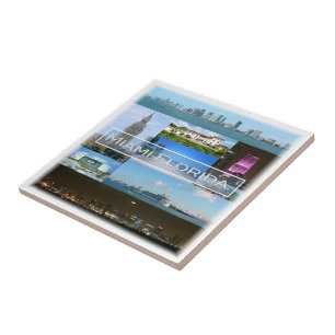 zUS040 MIAMI, FLORIDA, Mosaic, Amerika Kakelplatta